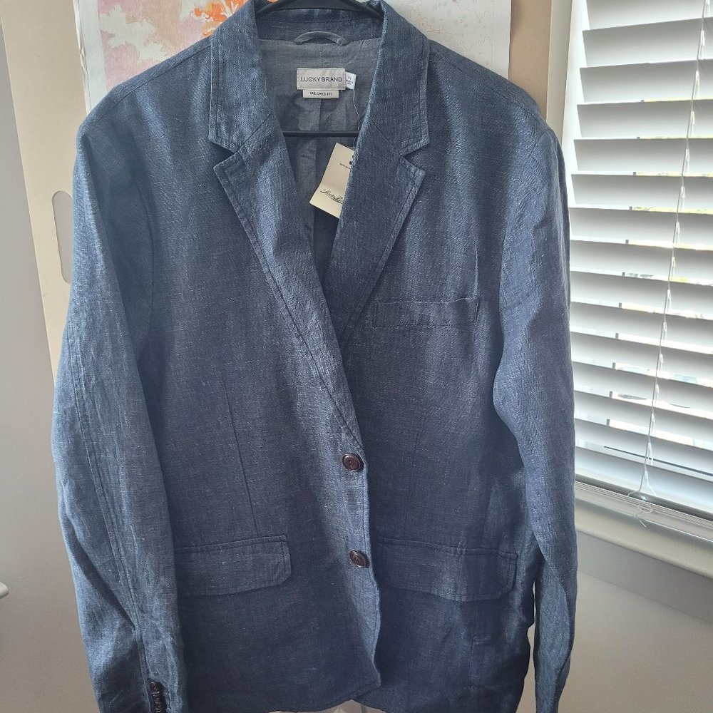 Lucky Brand Men's Bluer Blazer Size 44 Tailored Fit
